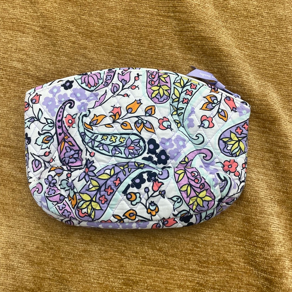 Vera Bradley mid size, plastic lined, cosmetic case